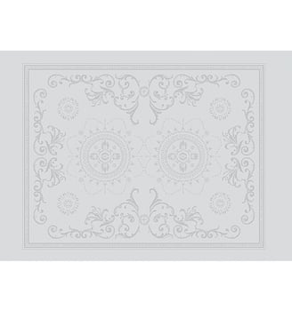 Set pur coton antitache motif jacquard blanc Eloise diamant - Garnier Thiebaut - Blanc