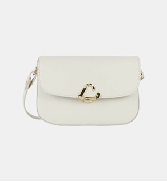 Petit sac trotteur Paris Philos en cuir - Lancaster - Écru