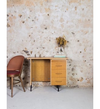 Bureau en bois Yvan N°66- Produit chiné - Debongout - Bois