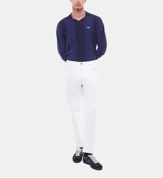 Pantalon droit en twill de coton - Fursac - Blanc