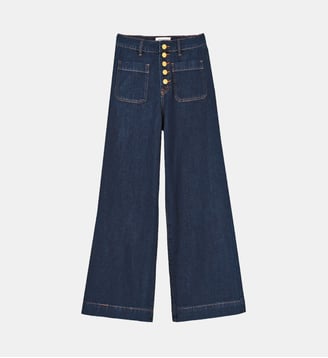 Jeans flare uni ATLANTA - La Petite Etoile - Brut