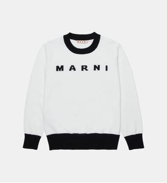 Pull à col rond avec logo - Marni - Blanc