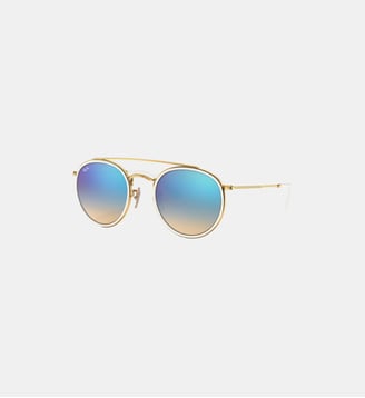 Lunettes de soleil Rond RB3647N Round Double Bridge - Ray Ban - Doré arista