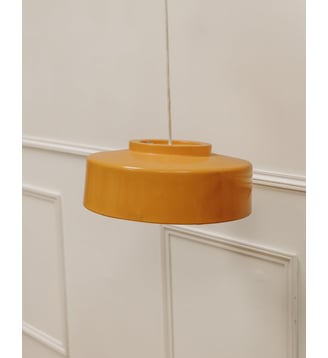 Suspension tangerine en métal Sonia N°276- Produit chiné - Debongout - Jaune