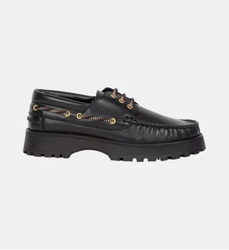 Chaussures Bateau Benthe Cuir d Agneau - Bobbies - Noir