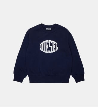 Sweat-shirt à col rond avec logo - Diesel Kids - Bleu