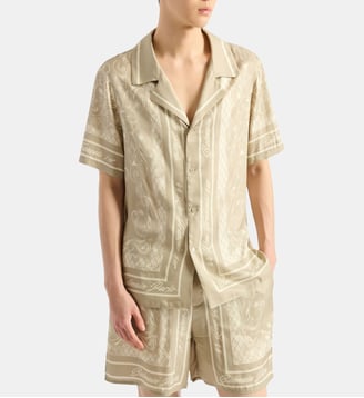 Chemise pyjama imprimée Foulard - Balmain - Beige
