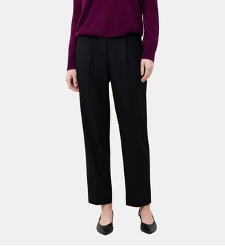 Pantalon polygone - Motif uni - Polyester recycle - Coupe droite - Caroll - Noir