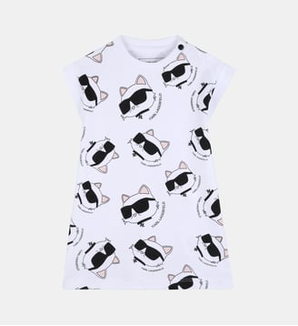 Robe à manches courtes - Karl Lagerfeld Kids - Blanc