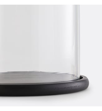 Cloche en verre avec socle noir H32 cm La Redoute Interieurs