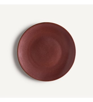 Lot 4 assiettes à dessert grès émaillé - AM.PM - Rouge