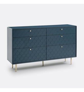 Commode 6 tiroirs - La Redoute Interieurs - Bleu de prusse