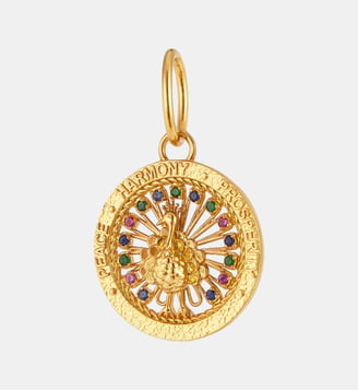 Pendentif Paon, Vigueur et Équilibre - Les Néréides - Doré