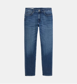 Jean 325 slim en denim stretch Powertwist délavé - Serge Blanco - Bleu jean