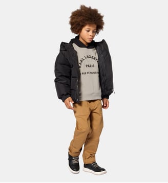 Doudoune à capuche - Karl Lagerfeld Kids - Black