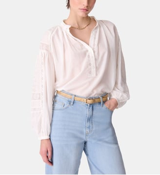 Blouse Brodée Nipoa - Vanessa Bruno - Blanc