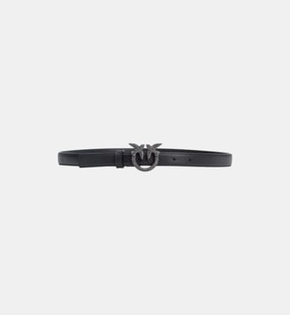 Fine ceinture avec boucle bijou love birds de 2 cm - Pinko - Noir