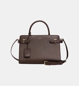 Sac à main moyen modèle Emilie en cuir grainé - Le Tanneur - Arabica