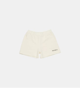 Short en molleton avec logo - MAX&Co. - Blanc cassé