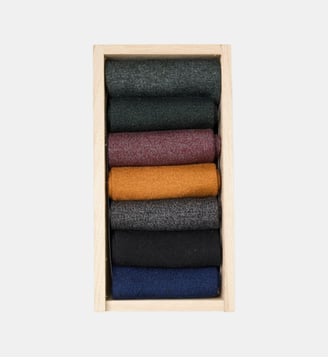 Coffret de 7 chaussettes - Odaje - Chiné multicolore