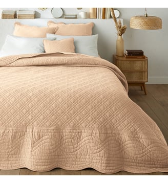 Boutis matelassé coton - La Redoute Interieurs - Sable