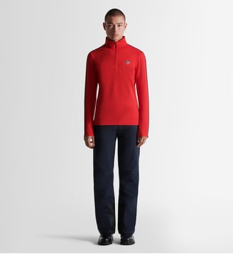 Sous pull mario col montant coupe regular - Fusalp - Rouge