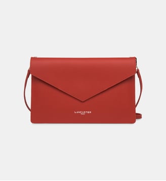 Sac pochette enveloppe en cuir - Lancaster - Rouge
