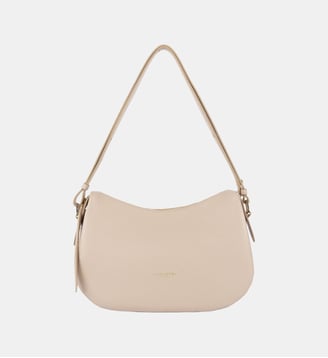 Sac besace Dune en cuir - Lancaster - Beige foncé