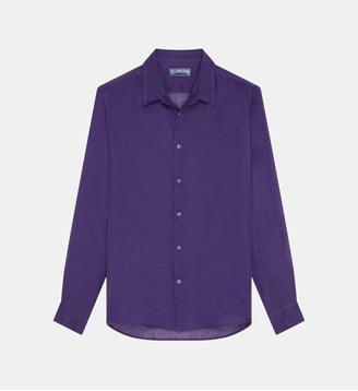 Chemise en ramie unie - Vilebrequin - Violette