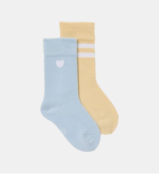 Lot de 2 paires de chaussettes - Cyrillus - Bleu pastel
