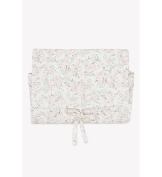 Matelas de voyage -  Imprimé fleuri jardin hivernal - Tartine Et Chocolat - Rose pâle