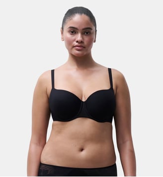 Soutien-gorge coques emboîtant maille douce - Chantelle - Noir