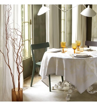 Nappe Syracuse 100% coton - Le Jacquard Francais - Blanc