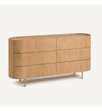 Commode 6 tiroirs, chêne et plaqué chêne - AM.PM - Chêne naturel