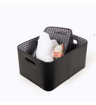 Panier vide poche noir - HUDSON - Bath Bazaar - Noir