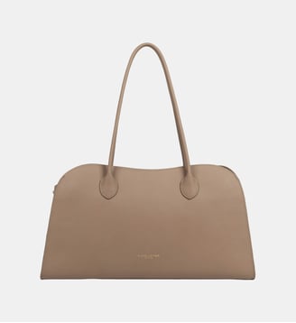 Sac à main cabas L Donne Hopper cuir - Lancaster - Praline