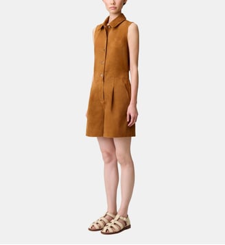 Combinaison cuir sans manches - Claudie Pierlot - Camel