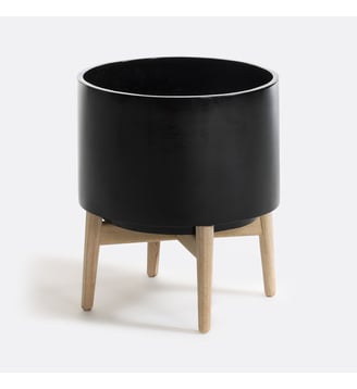Cache-pot sur pied en hévéa H42cm AM.PM