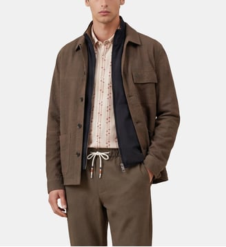 Veste worker en coton seersucker Wilfried - Serge Blanco - Marron