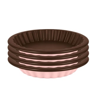 Dolce - Set 4 moules Tartelettes - Cuisinox - Hibiscus et chocolat