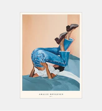 Poster   Bedtime - Amalie Hovgesen - Poster & Frame - Multicolore