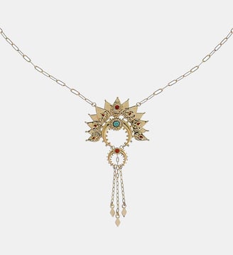 Collier sautoir chaîne avec pendentif et pampilles TALYA - Hipanema - Noir
