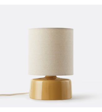 Lampe à poser céramique et lin hauteur 25 cm - La Redoute Interieurs - Ocre