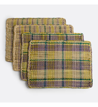 Lot de 4 sets de table motifs graphiques - La Redoute Interieurs - Carreaux multicolore