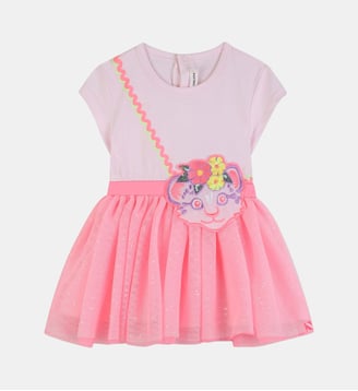 Bi-matière de la robe - Billieblush - Rose