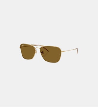 Lunettes de soleil Carré RBR0102S Caravan Reverse - Ray Ban - Doré arista