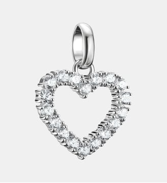 Pendentif Charm cœur avec pierres blanches Connect - Thomas Sabo - Argent