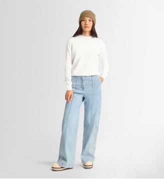 Pull ottavia col rond coupe ajustée - Fusalp - Neige et chino
