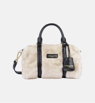 Sac polochon Moumoute - Lancaster - Écru et noir