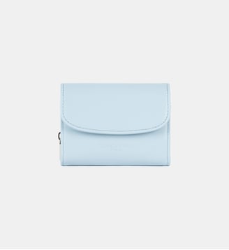 Portefeuille Paris PM en cuir - Lancaster - Bleu fumé